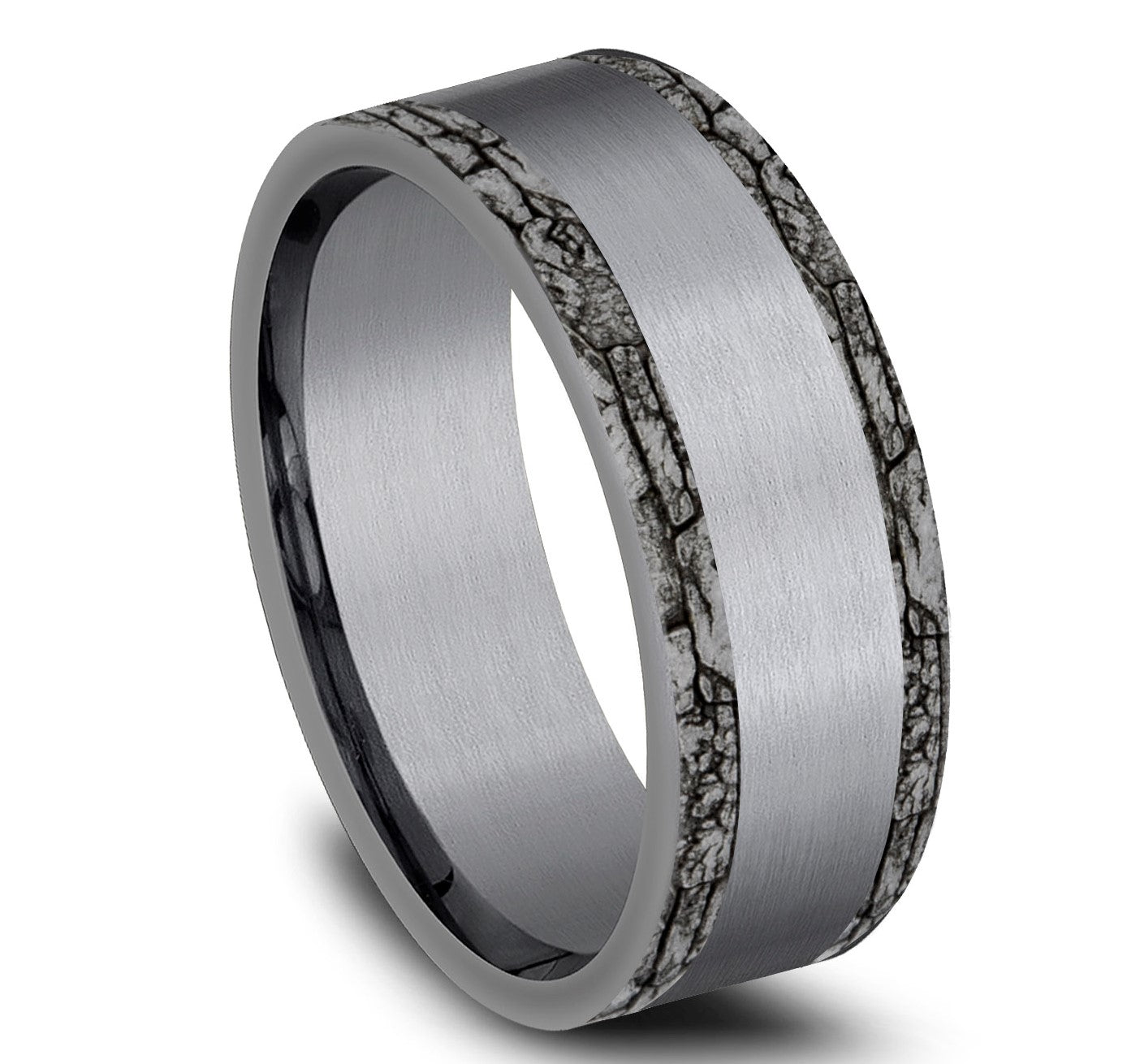 Hammered Effect Titanium Wedding Ring - The Rivelin Valley – Flinn And Steel